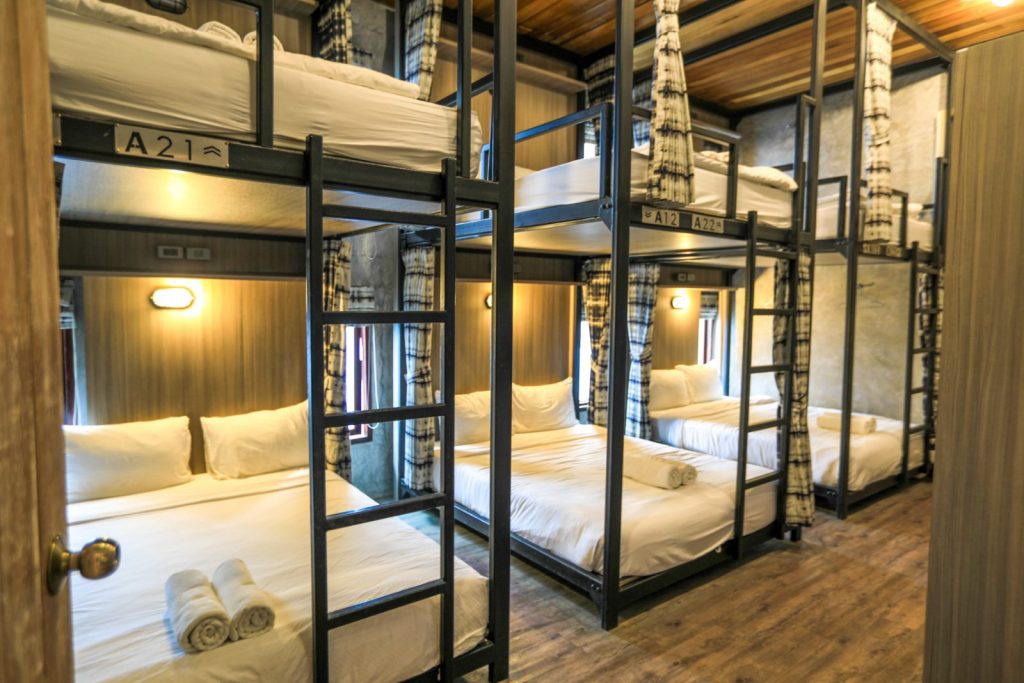 ห้องพักรวมเตียงคู่ 2 ชั้น (Double Bunk Bed Mixed Dorm)
